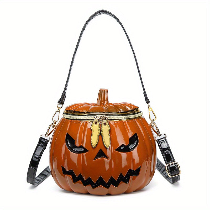 Halloween Pumpkin Silicone Purse with Straps