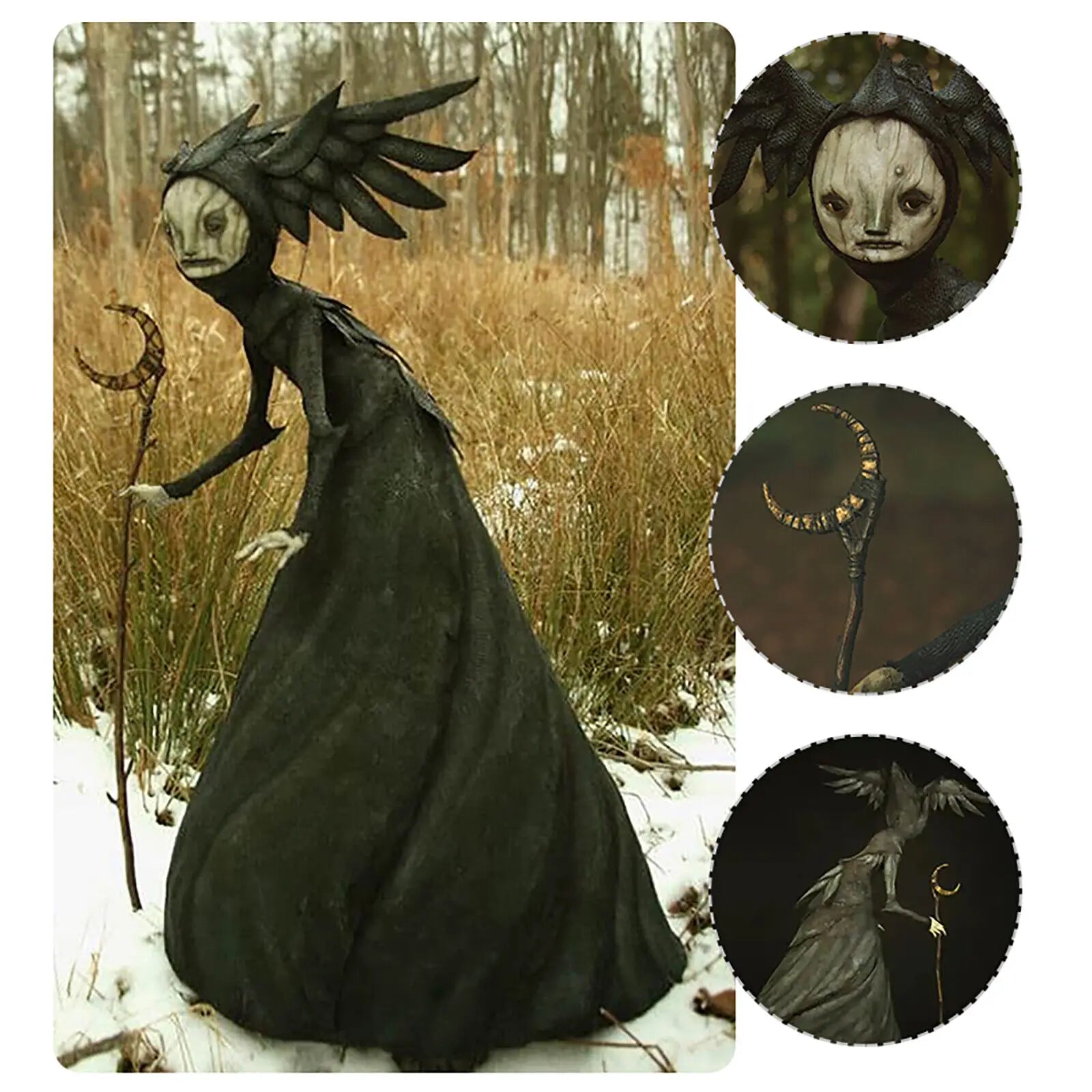Halloween Witch Doll Figure Resin