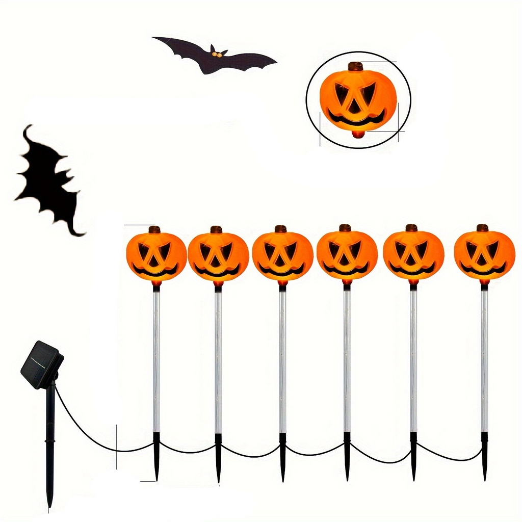 NNETM Solar-Powered Halloween Pumpkin Lights
